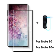2 In 1 on For Samsung Galaxy Note 10 Plus Tempered Glass Screen Protector Protective for Galaxy Note 10 Pro Note10+ Camera Glass protective matte pet screen protector for samsung galaxy note pro 12 2 transparent