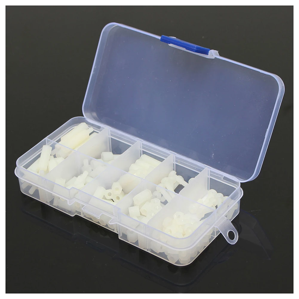 Hot New 150Pcs M3 6-20mm Hex Spacers Nylon Screw Nut Washer Assortment Standoff Kit | Обустройство дома