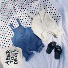 You gato negro mi Летний Стиль Гонконгский Стиль Широкие хипстерские простые милые Капри ковбойские подтяжки брюки