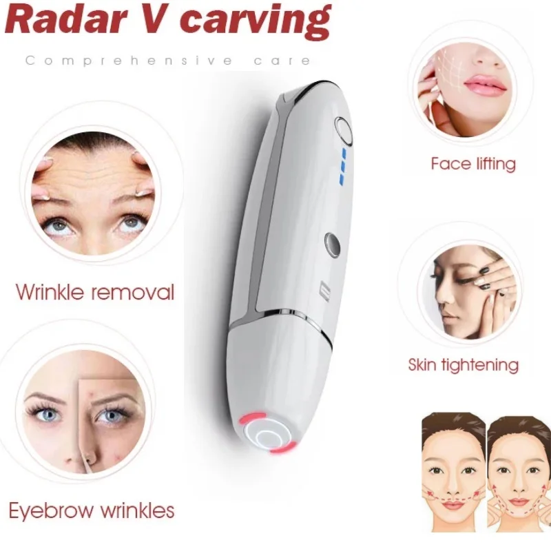 Mini Hifu Ultrasonic mechanical wave RF Radar line V carving Face Lifting Wrinkle Removal Skin Tightening Beauty Machine