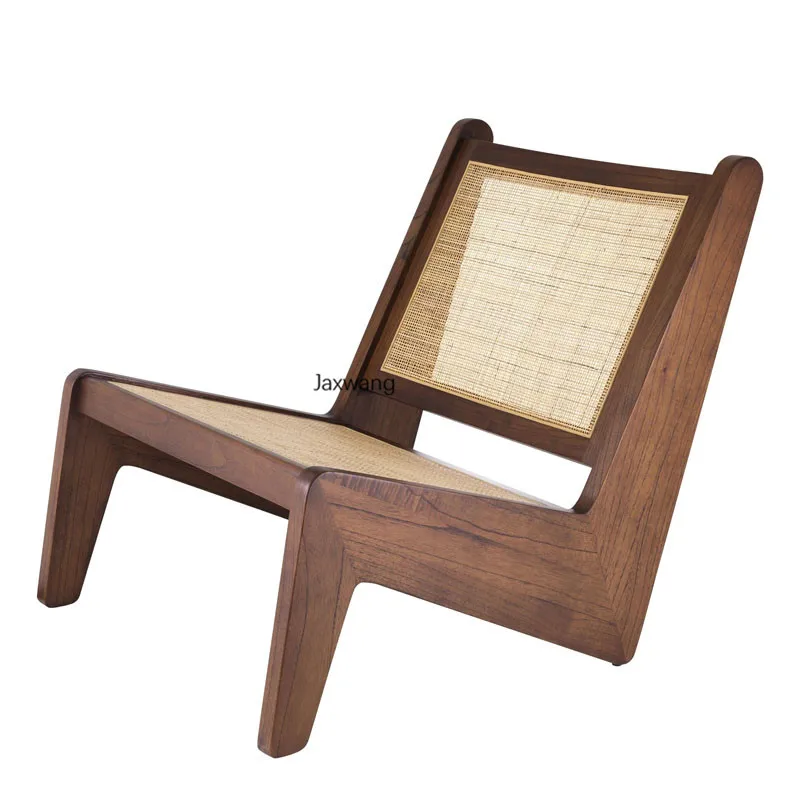 Rattan Living Room Sofa Home Furniture Ash Wood Chair Single Sofas Designer Kangaroo Chair Breakfast Inn Recliner Wooden Sofa