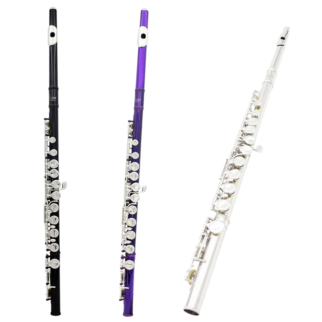 

Durable 16 Hole Cupronickel Tube C Key Flute With Split E Key