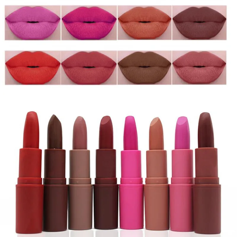 Hot Sale Matte Waterproof Velvet Lip Stick 8 Colors Makeup Lipsticks |