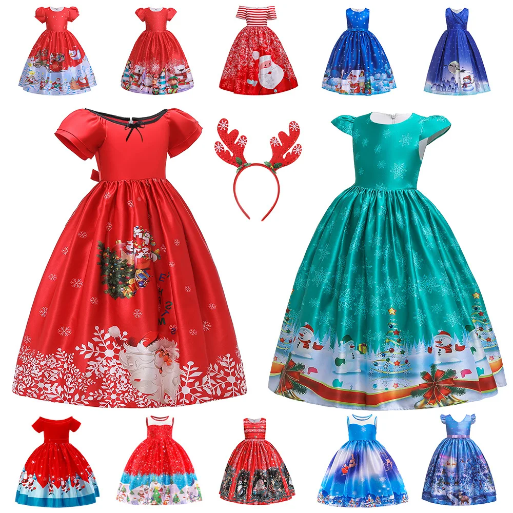 

Baby Girl Clothes Kids Dresses for Girls Christmas Clothing Santa Claus Princess Dress New Year Party Children Cosplay Princess