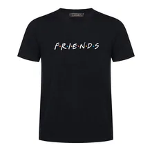 Мужская футболка с надписью «Friends», забавная Повседневная футболка для мужчин, футболка для мальчиков, хипстер, короткий рукав, Harajuku, Мужская одежда, S5MC84