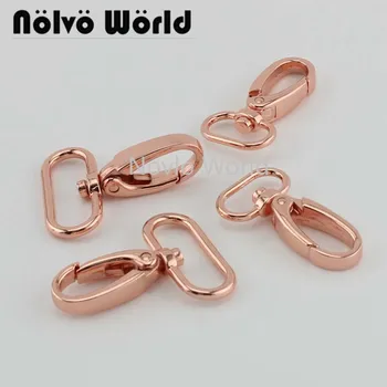 

Nolvo Wolrd 5-20-50 pieces,46*20mm 3/4 Inch, 49*32mm 1.2 Inch Rose Gold Snap Clasps & Clips For Purse Strap Hardware