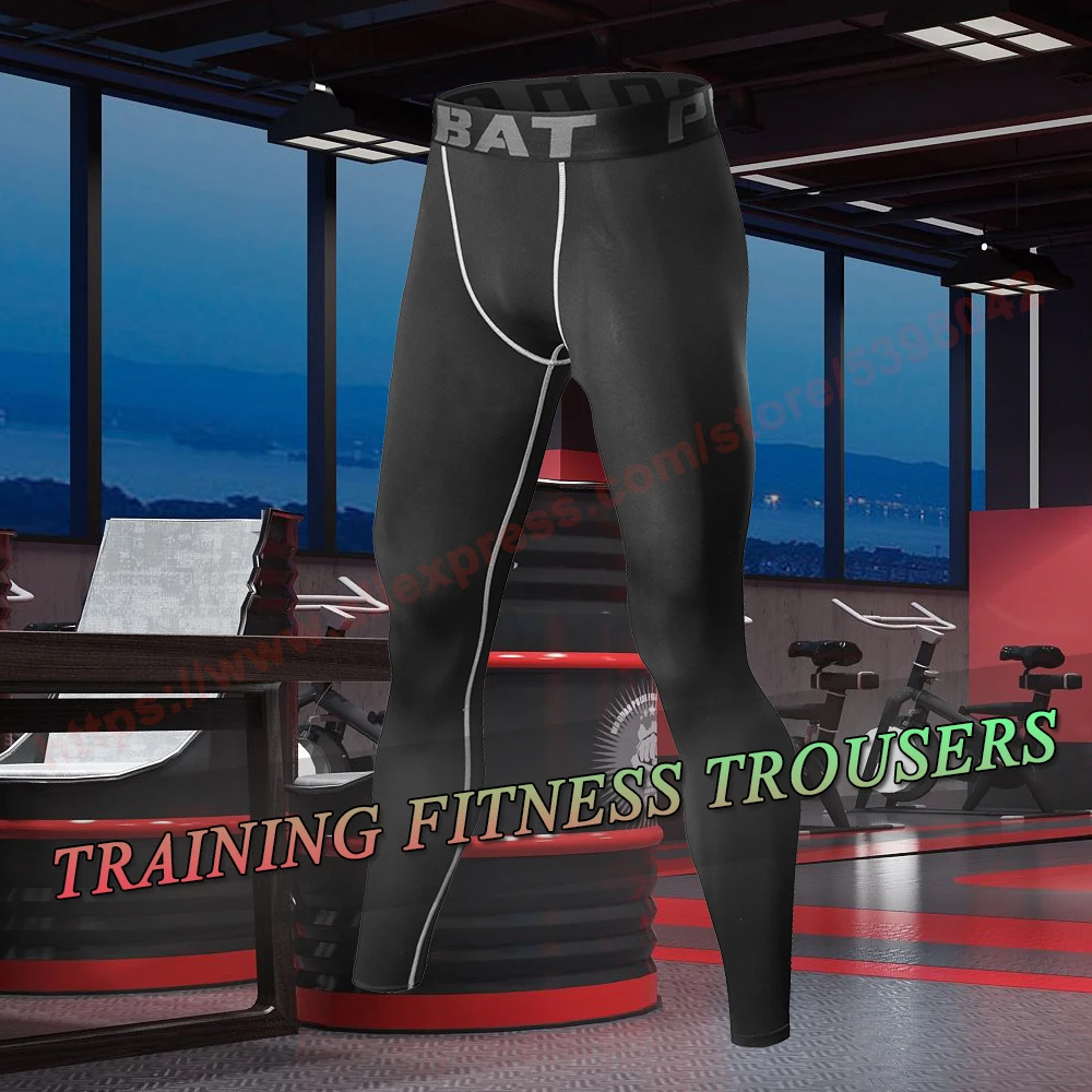 Running Tights Men Jogger Bodybuilding Sports Leggings Quick Dry Breathable Trousers Gym Training Man Pants Skinny Leggins