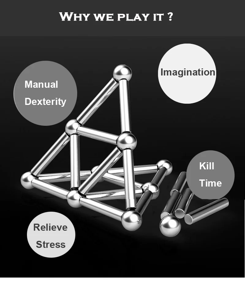 Магнитные игрушки дизайнерский Строительный набор магнитные строительные блоки магнитные стержни и стальные шарики для взрослых рельефные игрушки для снятия стресса