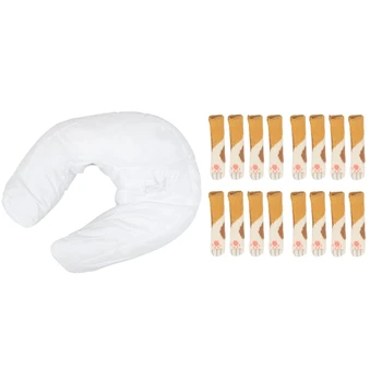 

1Pcs Cotton Pillow Side Sleeper Pillows Neck & 16Pcs Chair Socks with Cute Cat, Reliable Furniture Floor Protector