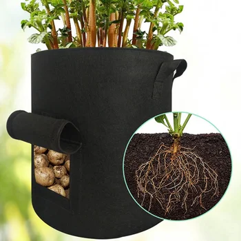 

Plant Growth Bag Home Garden Potato Greenhouse Vegetable Planting Bag Moisturizing Jardin Vertical Garden Grow Bag Seedling Pot