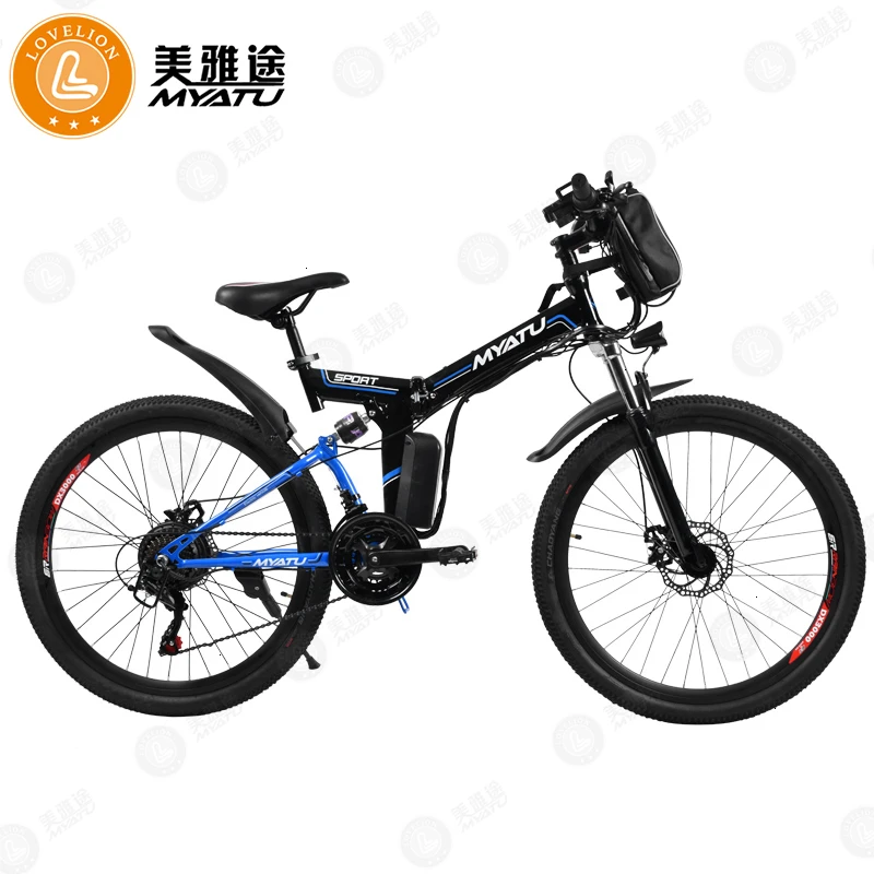 [MYATU] взрослый складной электрический велосипед, пляжный вспомогательный велосипед, электрический песочный автомобиль, 20/26 дюймовый электровелосипед - Цвет: TJGB-36V 8AH 250W
