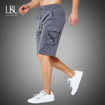 

Cargo Shorts Men Summer Hot Sale Cotton Casual Men Short Pants Brand Clothing Zipper Pocket Comfortable Solid Men Cargo Shorts