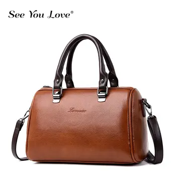 

See you love Vintage 2019 New Women Handbag Solid Luxury Brand Ladies Crossbody Bags Design Soft Leather Messenger Shoulder Bags