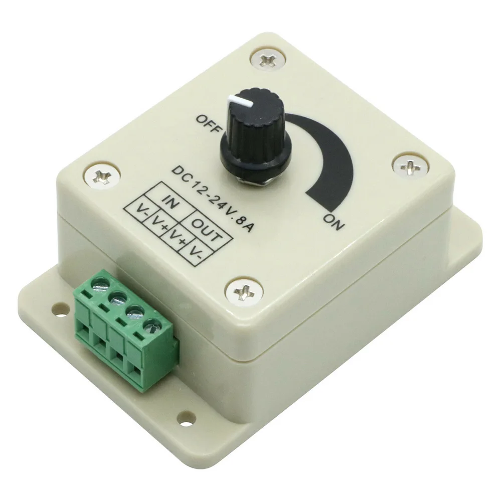 8A 30A DC 12V-24V Led Lighting Dimmer High Power Dimming Knob Switch for Led Lights Lamp Led Monochrome Controller Shock