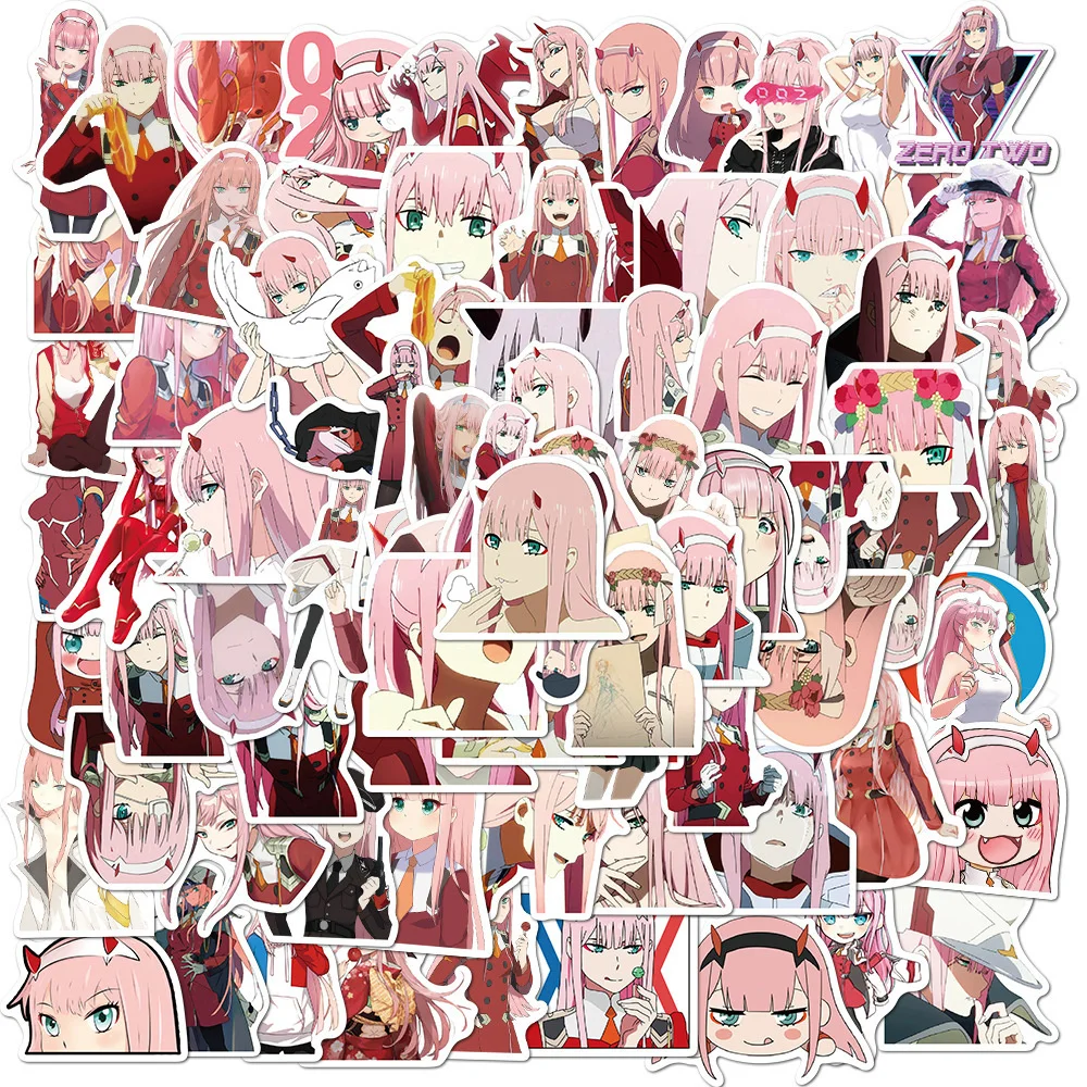 

10/30/50PCS Animation Franxx 02 Cartoon Graffiti Waterproof Sticker Suitcase Notebook Refrigerator Skateboard Water CupWholesale