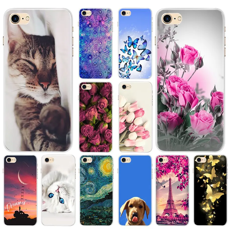 Per Apple Iphone 7 8 Se 2020 Custodia Morbida Tpu Paraurti Anti-Bussola Per Fundas Apple Iphone 8 Custodie Apple Se 2020 A2296 Cover Iphone7 8