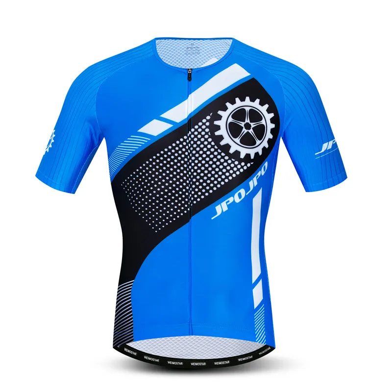 JPOJPO Велоспорт Джерси для мужчин гоночный велосипед Джерси mtb Pro велосипедная одежда с коротким рукавом высокое качество команда Велоспорт рубашки синий - Цвет: Color 1
