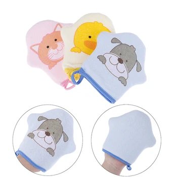 

Fashion Baby Bath Towel Accessories Baby Cartoon Super Soft Baby Bath Brushes Cotton Rubbing Children Body Wash Wipe Gloves