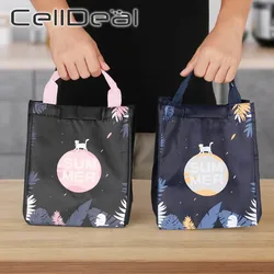 Cartoon Lunch Bag Cooler Tote Portable Insulated Box Oxford Cloth With Thin Foil Multifunction Handbag For Women Kids Picnic