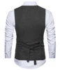 Slim Mens Vest Tweed Waistcoat Vest Vintage Herringbone V-neck Casual Wool Groomsmen Suits Vest For Wedding XS-5XL 4