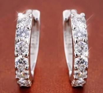 

UXN433 925 pure silver love lady Earrings lovers Earrings