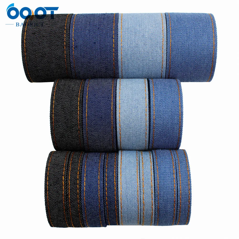 Stitch Denim Ribbon Fabric Craft Supplies 5Yards 3/8'' 1'' 1-1/2" For DIY Crafts Hairclip