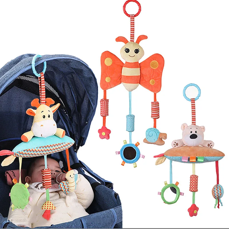 

Baby Rattle Bed Bell Activity Soft Toys Sleep Well Tool Newborn Stroller Hanging Toy Cute Animal Doll Bed Hanging Plush Toy