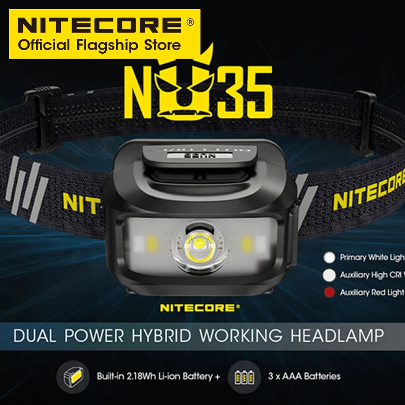 

NITECORE NU35 multi-light hybrid long-life working lamp highlights floodlight