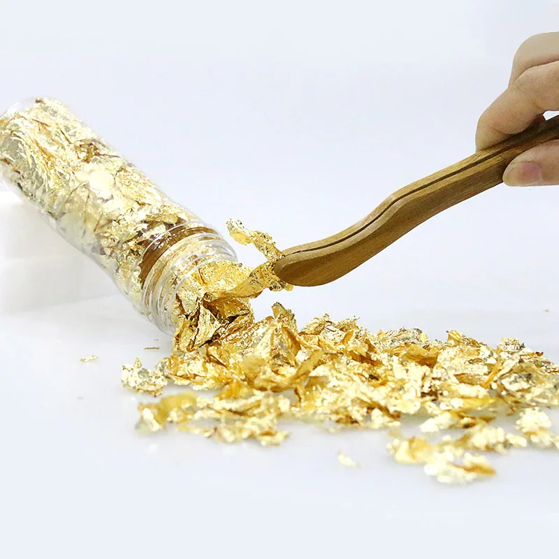 BAYCHEER 2g/3g Edible Gold Foil Cupcake Toppers Celebrations Candy Shaker Jar Wedding Shower Party Cake Food Decoration Supplies