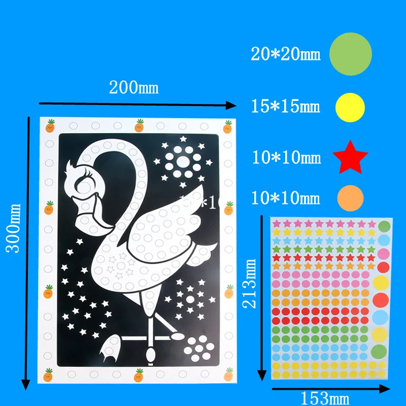Funny Puzzle Dot Stickers For Kids Cute Cartoon Animal Drawing Mosaic Sticker Children Early Educational Patience Training Toys 3