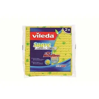 

Vileda 142012 - Smooth Anit-bacterial Cloth with 30% Microfibre (2 Units)