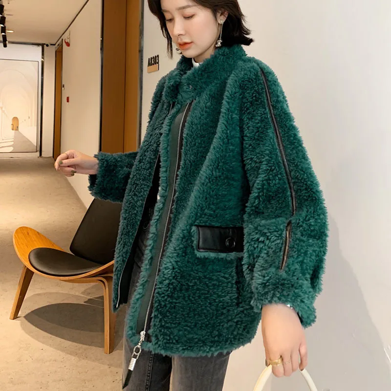 

Real Fur Coat Female 100% Wool Jacket Autumn Winter Coat Women Clothes 2020 Korean Vintage Sheep Shearling Fur Tops ZT4974