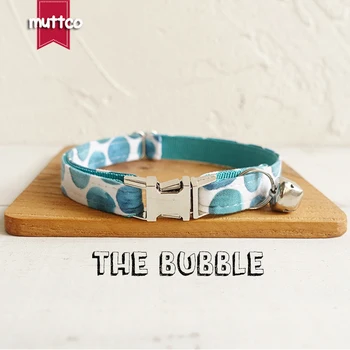 

10pcs/lot MUTTCO wholesale self-design pleasing cat collar THE BUBBLE unique handmade cat collars 2 sizes UCC053