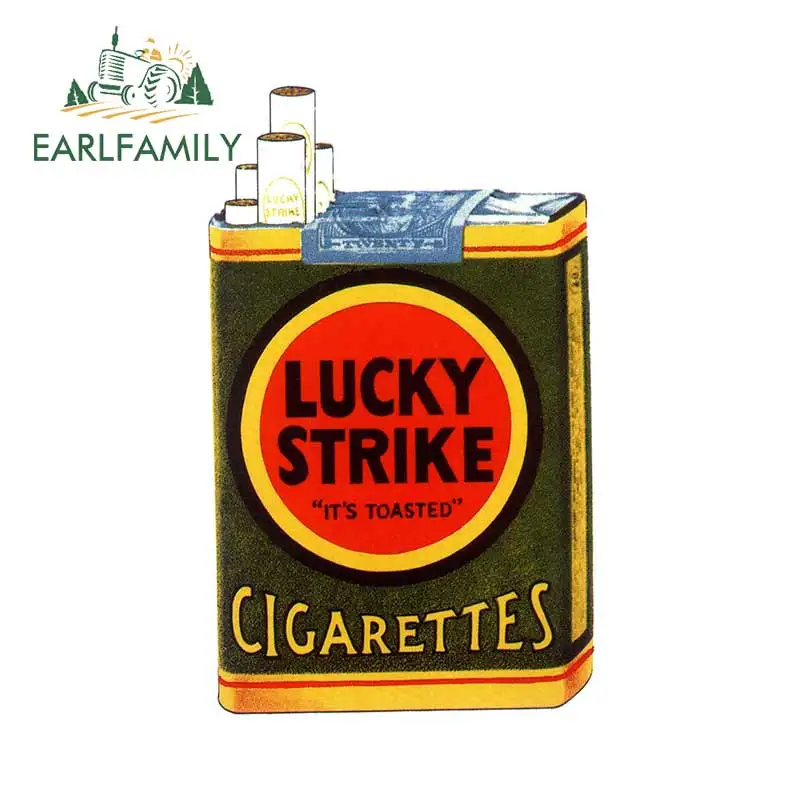 EARLFAMILY 13 см x 8 1 для сигарет Lucky Strike тонкая Наклейка виниловая Автомобильная