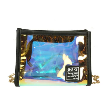 

2020 Summer Women's Bags New Small Fresh Black White Jelly Bag Fashion Chain One Shoulder Female Diagonal Bag