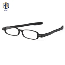 Новинка TR90 очки для чтения женские и мужские 360 ° вращающиеся складные очки пластиковые маленькие оправы очки по рецепту