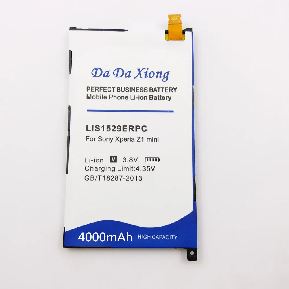Литий ионный аккумулятор 4000 мАч LIS1529ERPC для Sony Ericsson Xperia Z1 mini Z1mini D5503 Compact M51w|battery for sony