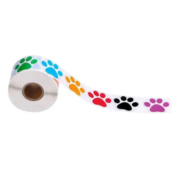 

1 Roll of Sticker Fashion Creative Chic Footprints Packing Label for Gift