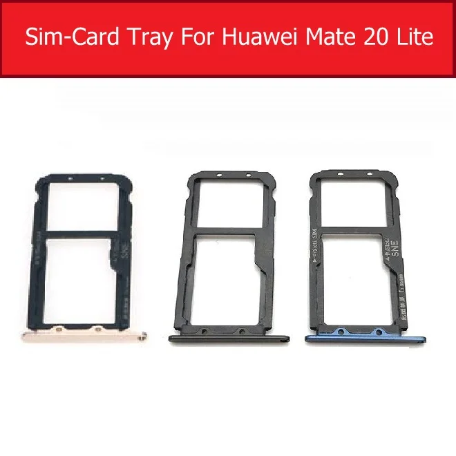 

Sim Card Tray Holder For Huawei Mate 20 Lite Sim Micro Reader Card Slot Adapters For Huawei Maimang 7 Card Socket Repair Parts