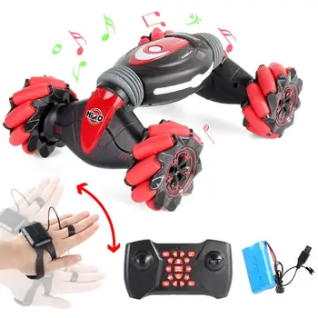 

2.4GHz 4WD RC Car Gesture Sensor Watch Control Double Side Stunt Cars Off Road Buggy Toy High Speed Climbing RC Car Kids Toys