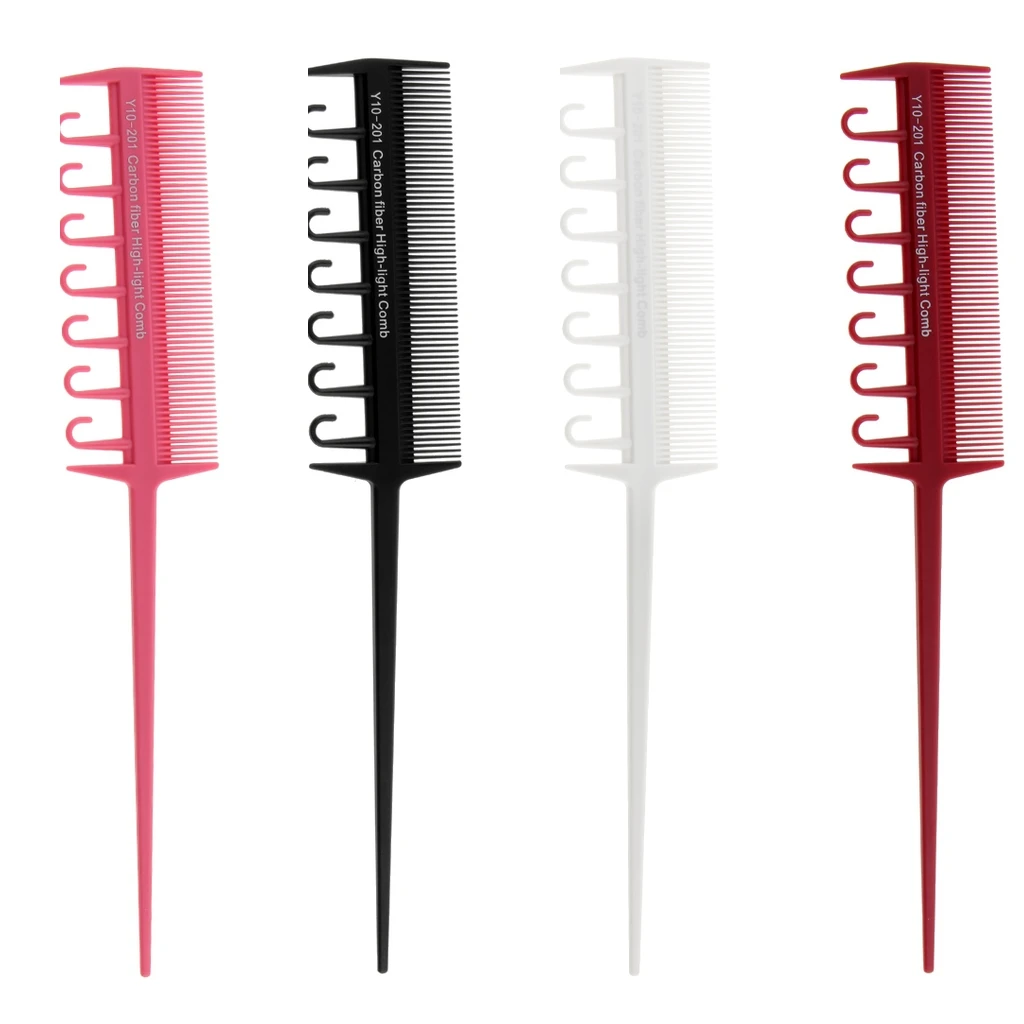 1 Piece Salon Professional Weaver Highlighting Foiling Hair Comb Coloring Dye Brush for Barber Stylists