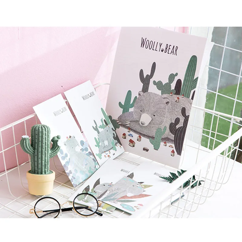 4 комплекта в партии принт с героями мультфильмов Kawaii 3 шт. конверты 6 письменной