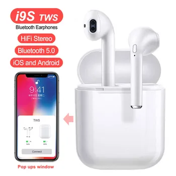 

i9s TWS Wireless Bluetooth 5.0 Earphone Stereo 3D Mini Headphone Earbuds Headset With Charging Box Mic For All Smart Phone