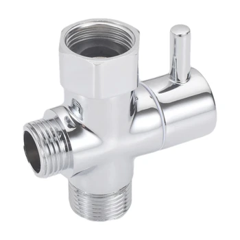 

1pc Water Separator Function Switch Adapter Control Valve 3 Way Tee Connector Shower Head Diverter Valve For Toilet Bidet Shower