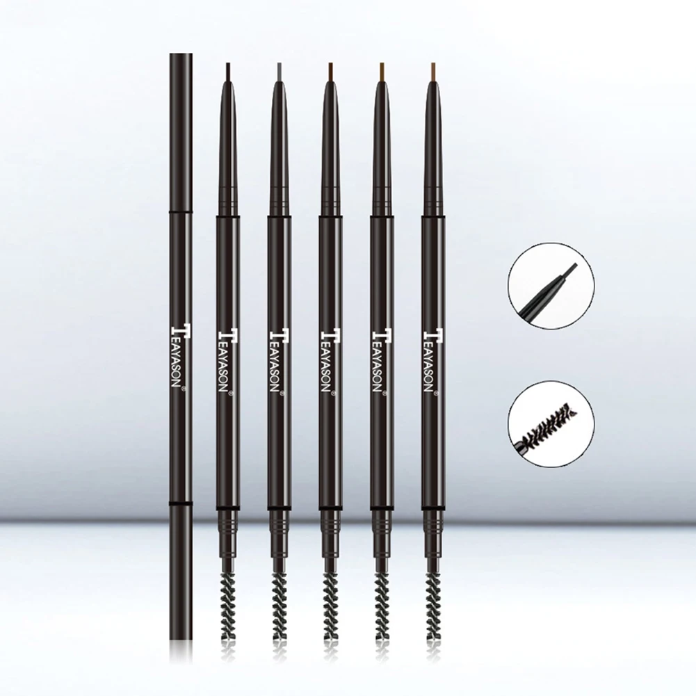New Double Ended Super Fine Eyebrow Pencil Waterproof Sweatproof Longlasting Make Up Tool Eye Brow Cosmetics Makeup Tools