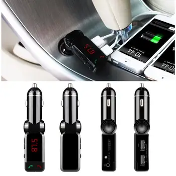 

Hands Free 4 In 1 Wireless Car Kit FM Transmitter Modulator Car Charger USB Music Player Car Accessories