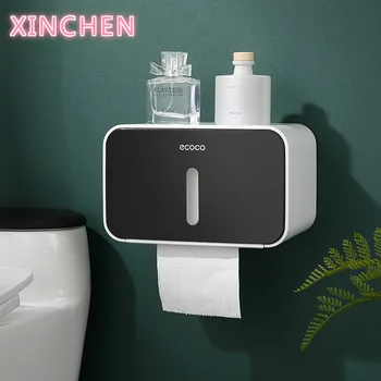 

Waterproof Toilet Paper Holders Wall Mounted Toilet Tissue Stroage Portable Roll Holder Stand Multi-function Paper Organizer