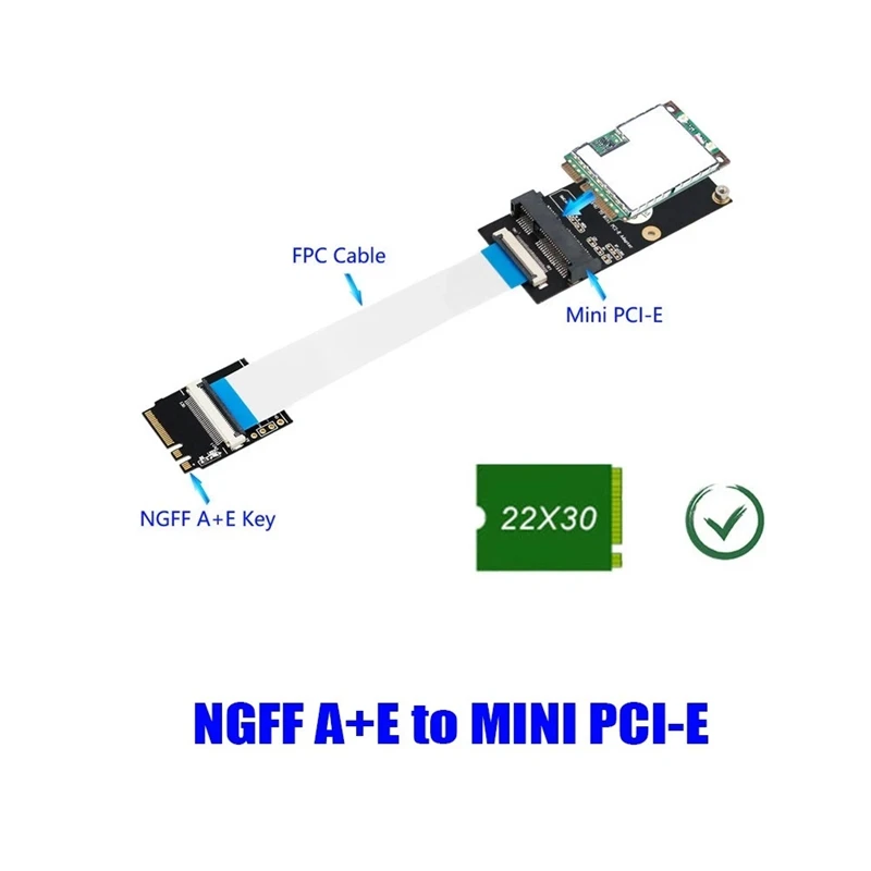 NGFF A+ E к Mini PCI-E адаптер M.2 wifi адаптер плата конвертер для половинной и полноразмерной сетевой карты
