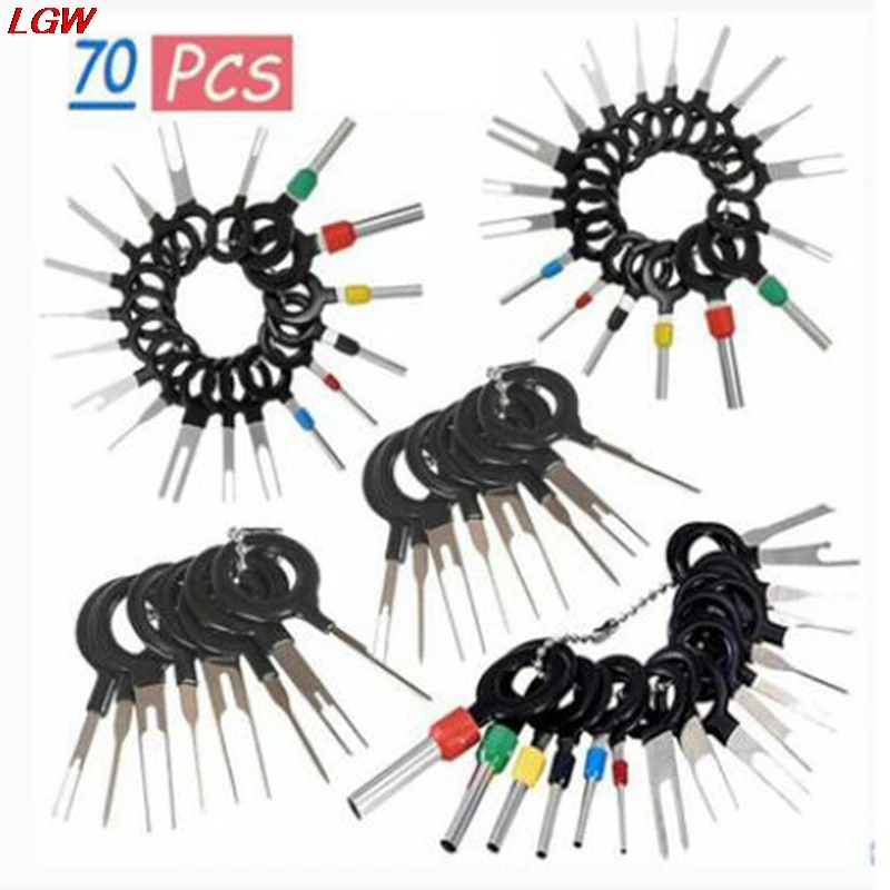 

70pcs Car plug terminal removal tool Needle picking harness terminal Needle picking and retracting device terminal ejector kit