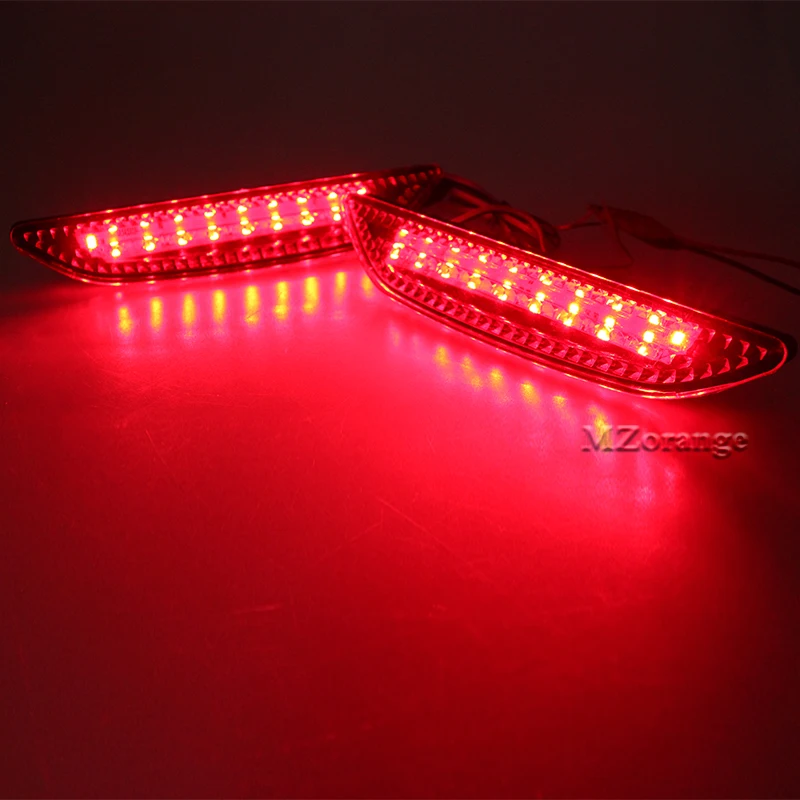 2Pcs LED Car Rear Bumper Reflector Light For Kia Rio K2 Sedan 2011-2014 Tail Brake Stop Warning Lamp Car Accessories